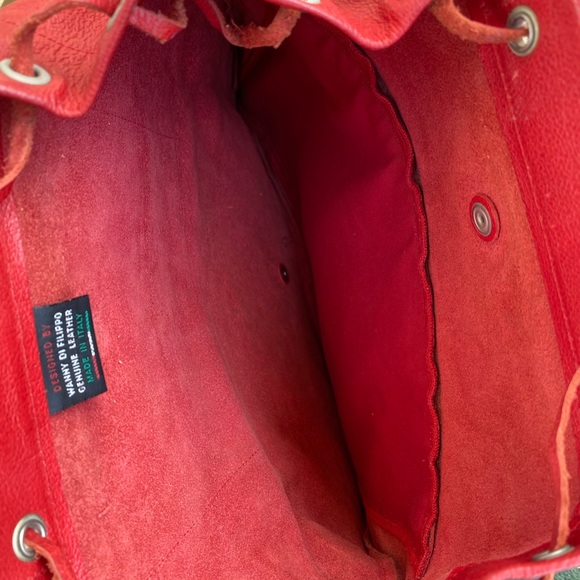 IL Bisonte vintage drawstring knapsack backpack purse - Picture 6 of 7